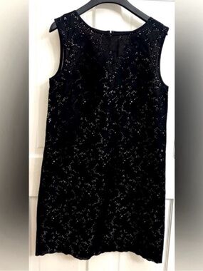 Loft Black Floral Eyelet Cotton
Dress